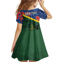 Personalised Solomon Islands Remembrance Day Family Matching Mermaid Dress and Hawaiian Shirt We Will Remember Them with Camouflage Style LT9 - Polynesian Pride
