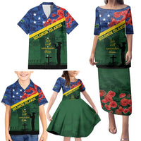 Personalised Solomon Islands Remembrance Day Family Matching Puletasi and Hawaiian Shirt We Will Remember Them with Camouflage Style LT9 - Polynesian Pride