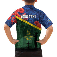 Personalised Solomon Islands Remembrance Day Family Matching Tank Maxi Dress and Hawaiian Shirt We Will Remember Them with Camouflage Style LT9 - Polynesian Pride
