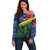 Personalised Solomon Islands Remembrance Day Off Shoulder Sweater We Will Remember Them with Camouflage Style