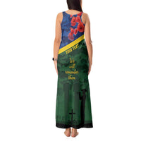 Personalised Solomon Islands Remembrance Day Tank Maxi Dress We Will Remember Them with Camouflage Style LT9 - Polynesian Pride