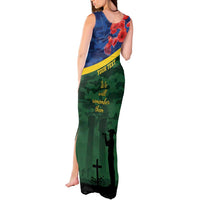Personalised Solomon Islands Remembrance Day Tank Maxi Dress We Will Remember Them with Camouflage Style LT9 - Polynesian Pride