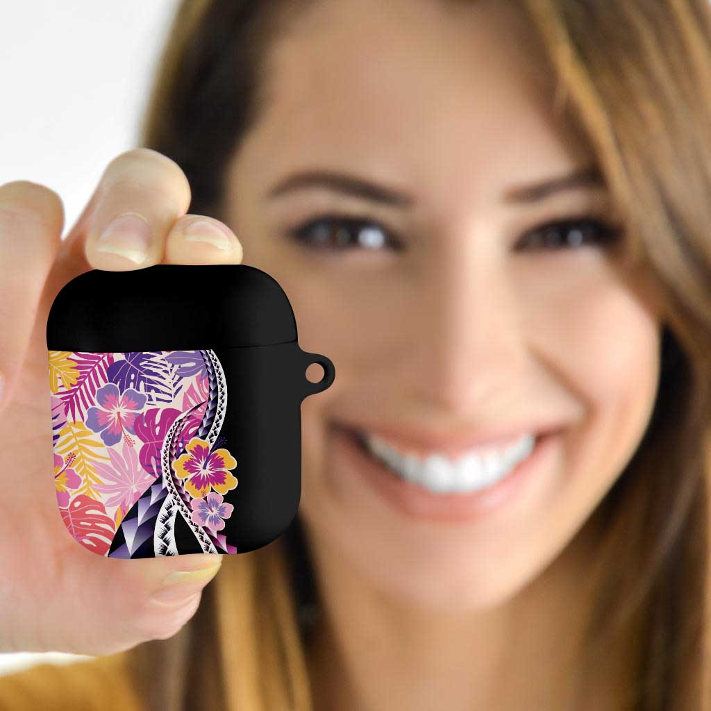 Aloha Vintage Hibiscus Lei Seamless Pattern AirPods Case - Polynesian Pride