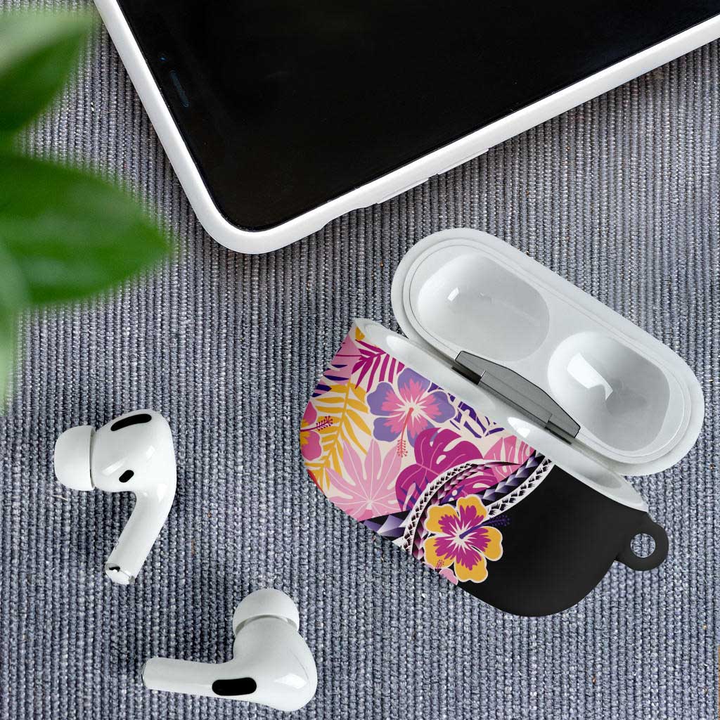 Aloha Vintage Hibiscus Lei Seamless Pattern AirPods Case - Polynesian Pride