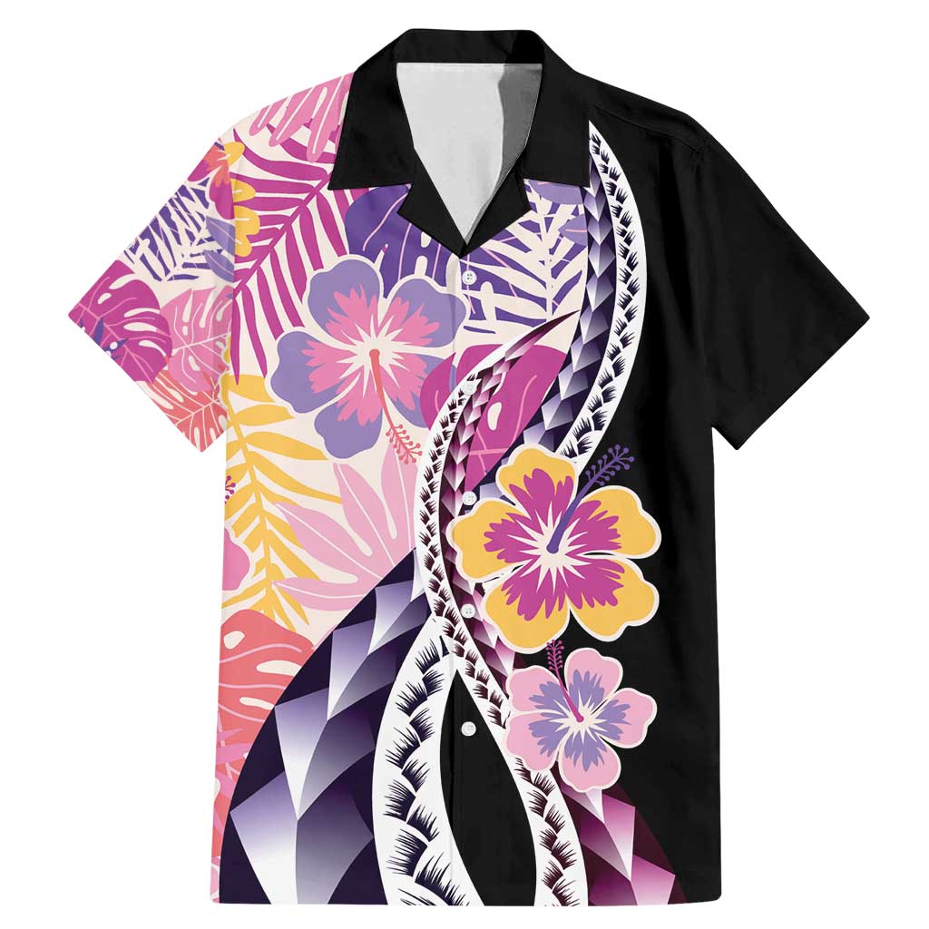 Aloha Vintage Hibiscus Lei Seamless Pattern Family Matching Mermaid Dress and Hawaiian Shirt - Polynesian Pride