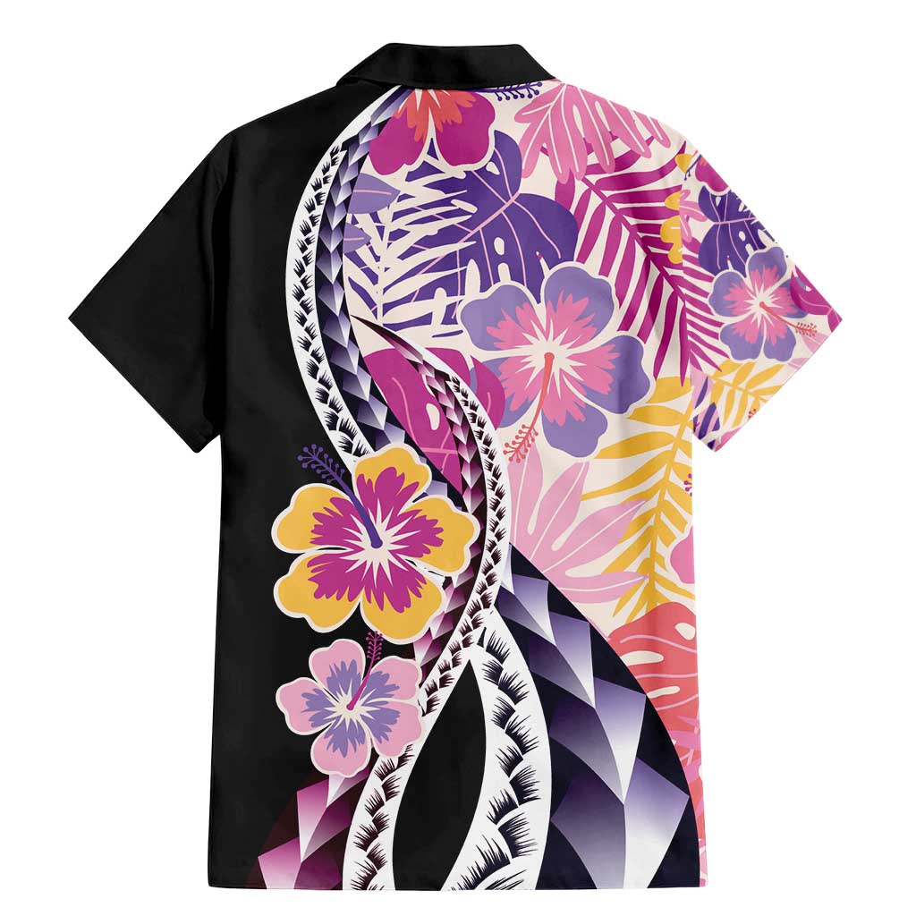 Aloha Vintage Hibiscus Lei Seamless Pattern Family Matching Mermaid Dress and Hawaiian Shirt - Polynesian Pride