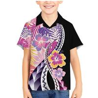 Aloha Vintage Hibiscus Lei Seamless Pattern Family Matching Mermaid Dress and Hawaiian Shirt - Polynesian Pride