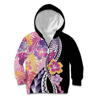Aloha Vintage Hibiscus Lei Seamless Pattern Kid Hoodie - Polynesian Pride