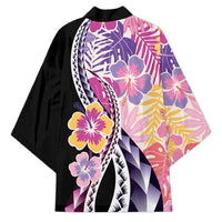 Aloha Vintage Hibiscus Lei Seamless Pattern Kimono LT9 - Polynesian Pride