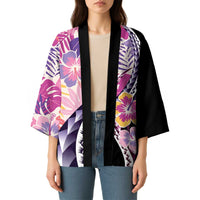 Aloha Vintage Hibiscus Lei Seamless Pattern Kimono LT9 - Polynesian Pride