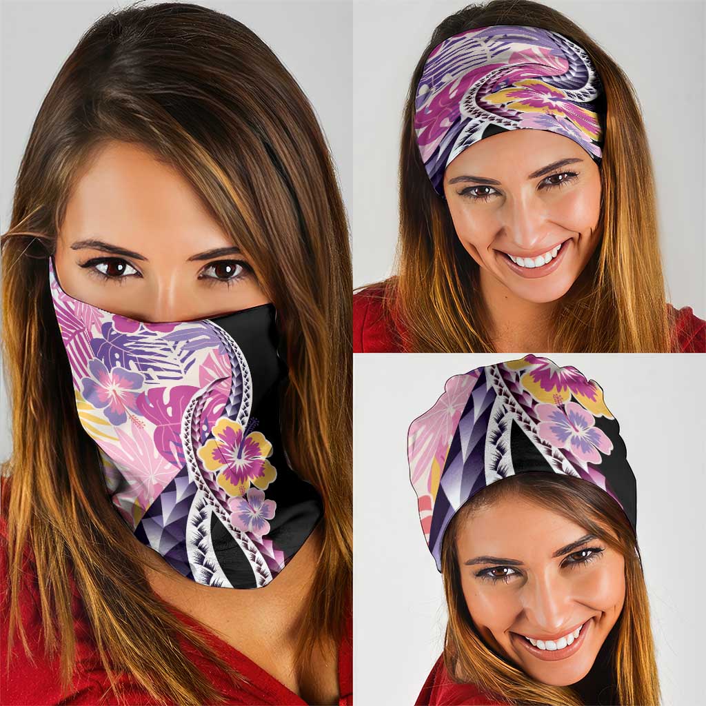 Aloha Vintage Hibiscus Lei Seamless Pattern Neck Gaiter - Polynesian Pride