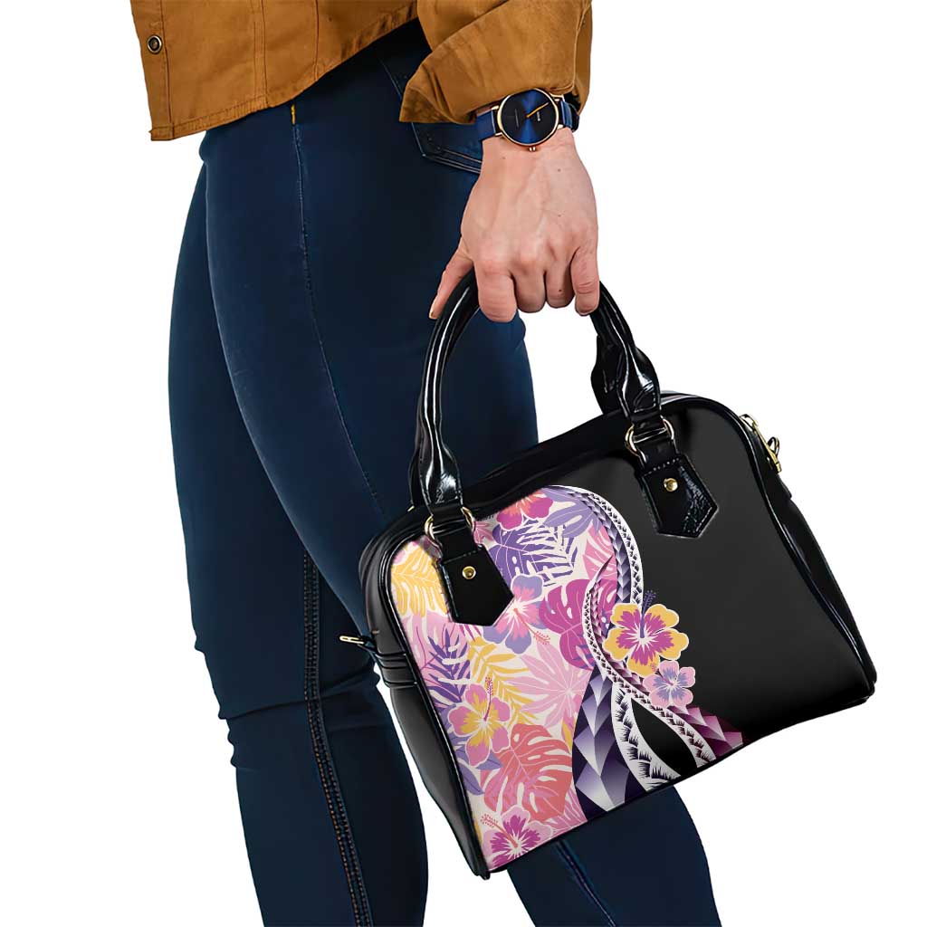 Aloha Vintage Hibiscus Lei Seamless Pattern Shoulder Handbag LT9 - Polynesian Pride