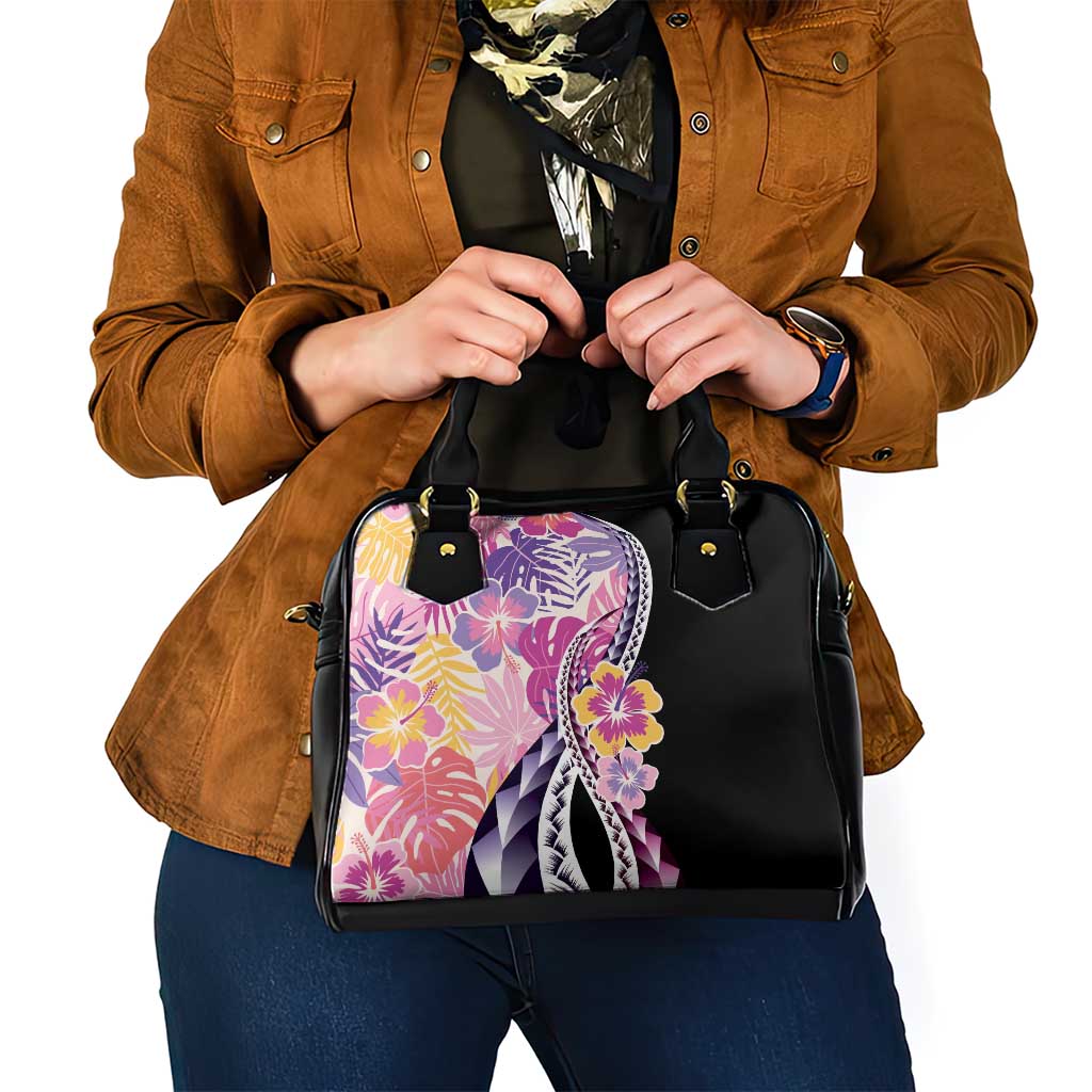 Aloha Vintage Hibiscus Lei Seamless Pattern Shoulder Handbag LT9 - Polynesian Pride