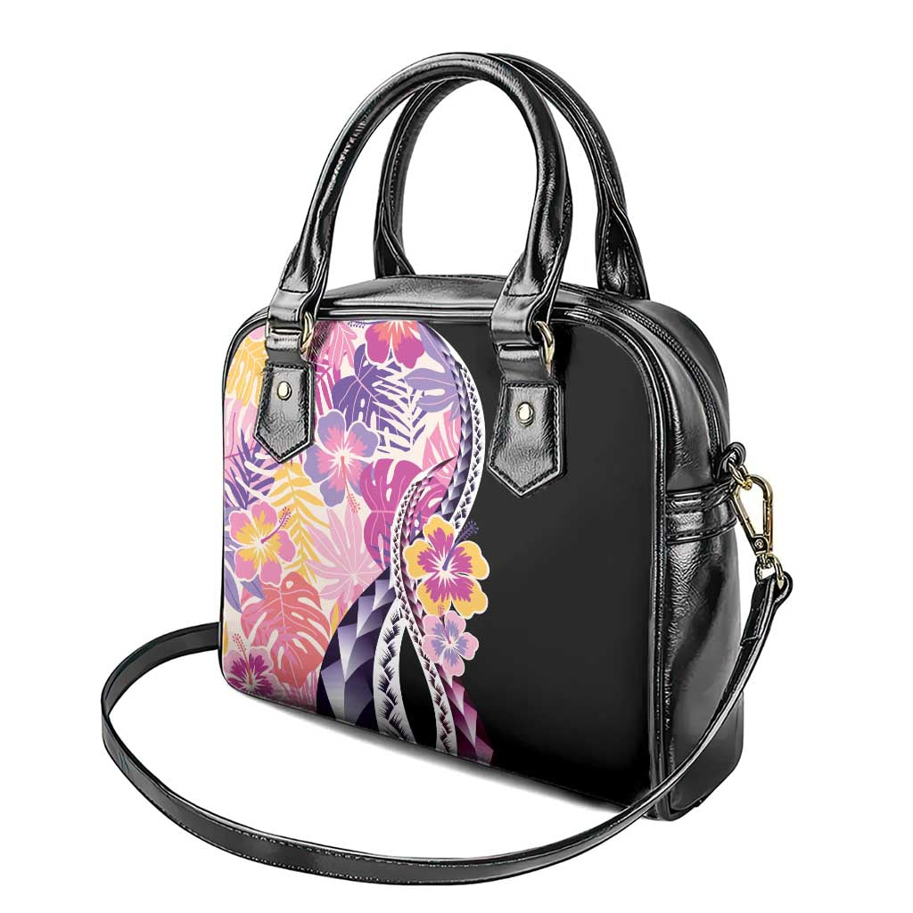 Aloha Vintage Hibiscus Lei Seamless Pattern Shoulder Handbag LT9 - Polynesian Pride