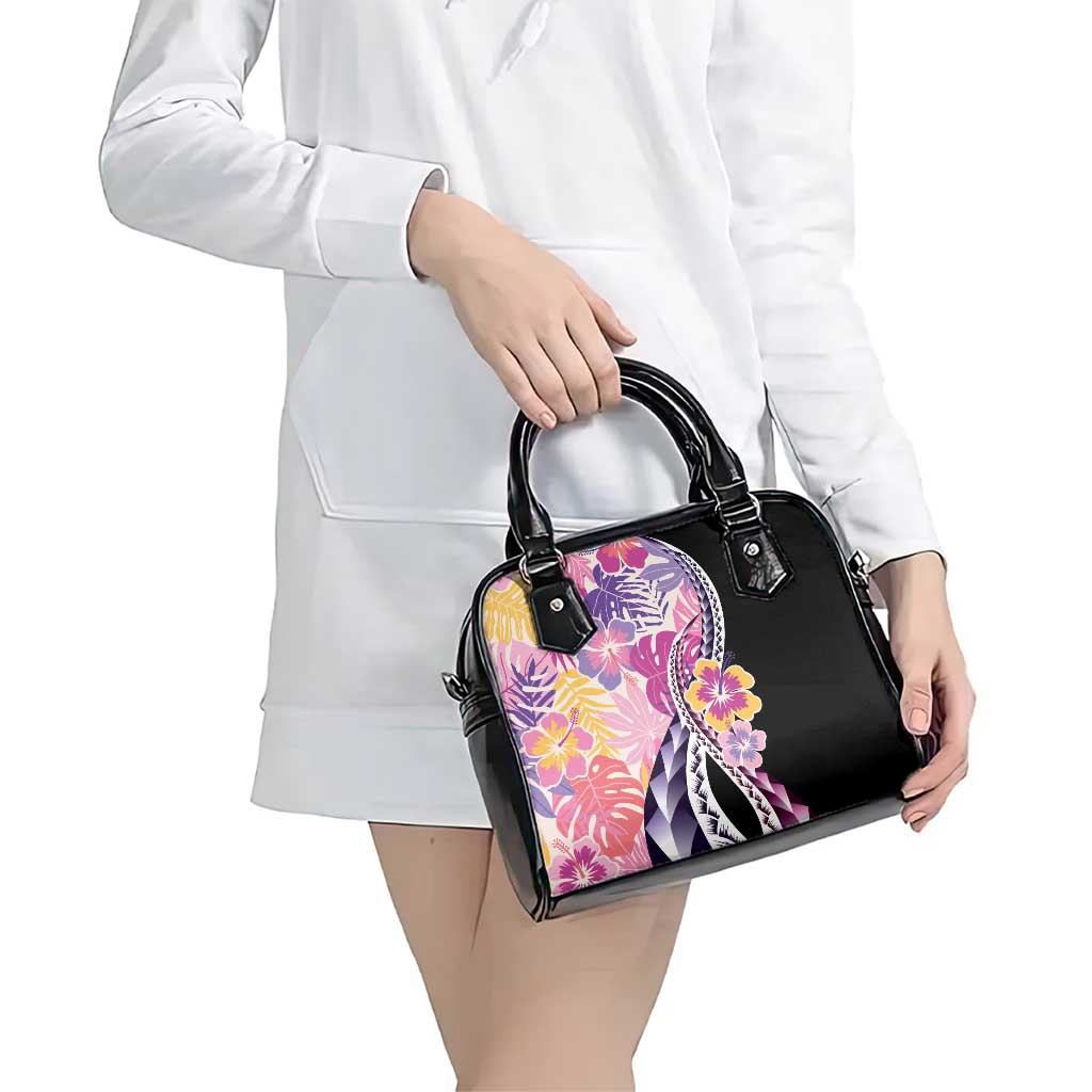 Aloha Vintage Hibiscus Lei Seamless Pattern Shoulder Handbag LT9 - Polynesian Pride