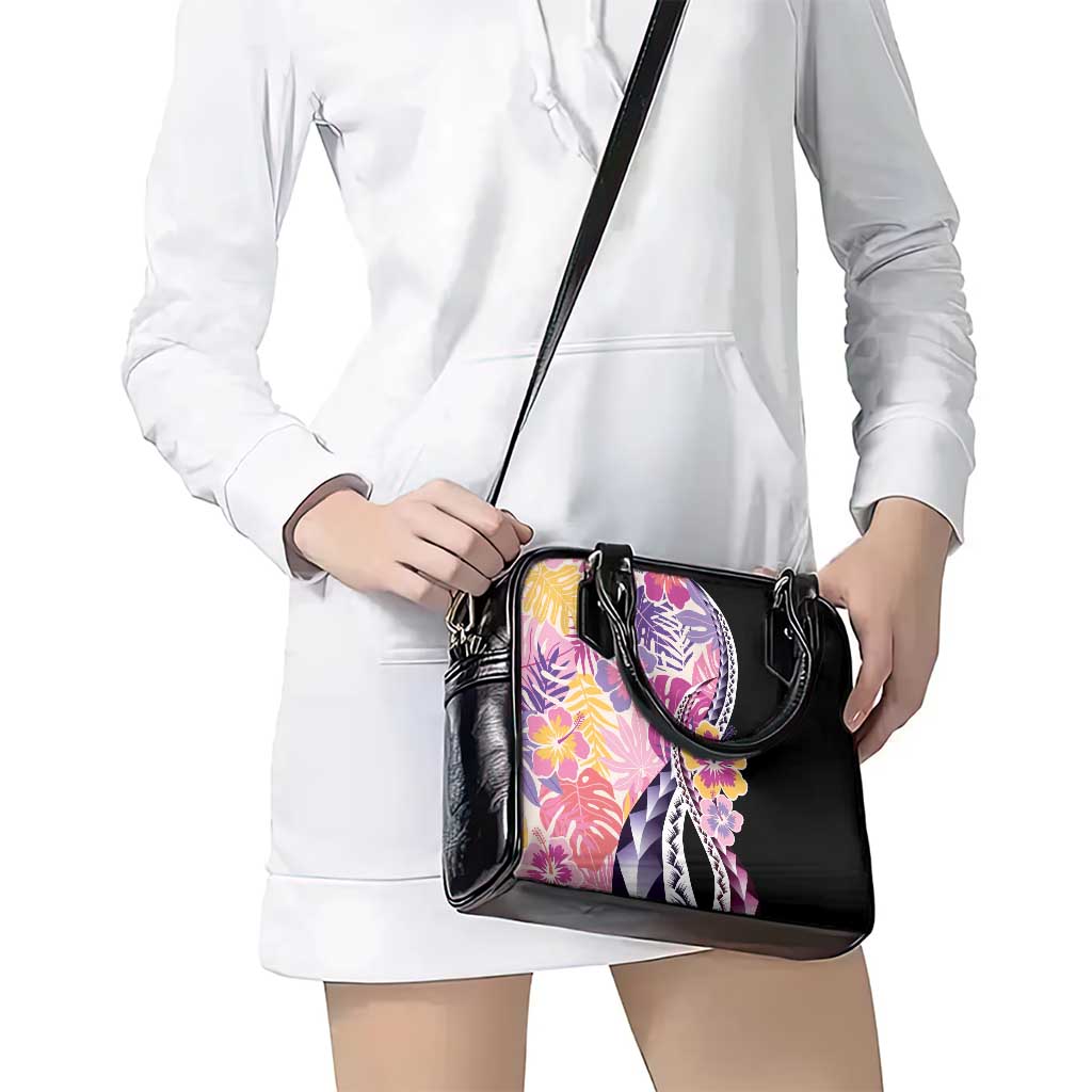 Aloha Vintage Hibiscus Lei Seamless Pattern Shoulder Handbag LT9 - Polynesian Pride