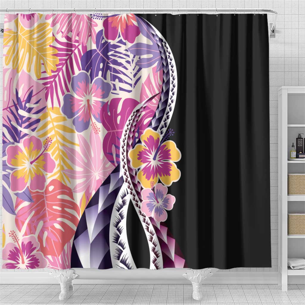 Aloha Vintage Hibiscus Lei Seamless Pattern Shower Curtain LT9 - Polynesian Pride
