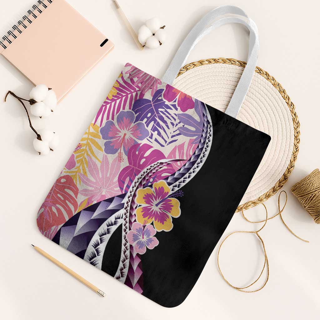Aloha Vintage Hibiscus Lei Seamless Pattern Tote Bag - Polynesian Pride