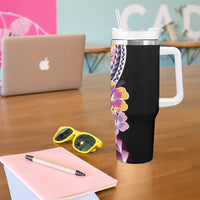Aloha Vintage Hibiscus Lei Seamless Pattern Tumbler With Handle LT9 - Polynesian Pride