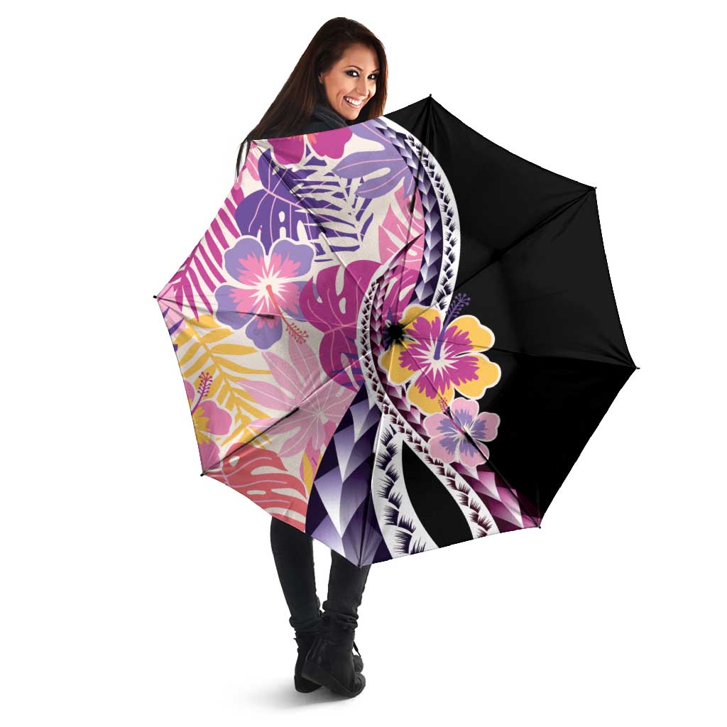 Aloha Vintage Hibiscus Lei Seamless Pattern Umbrella - Polynesian Pride