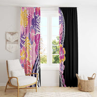 Aloha Vintage Hibiscus Lei Seamless Pattern Window Curtain LT9 - Polynesian Pride