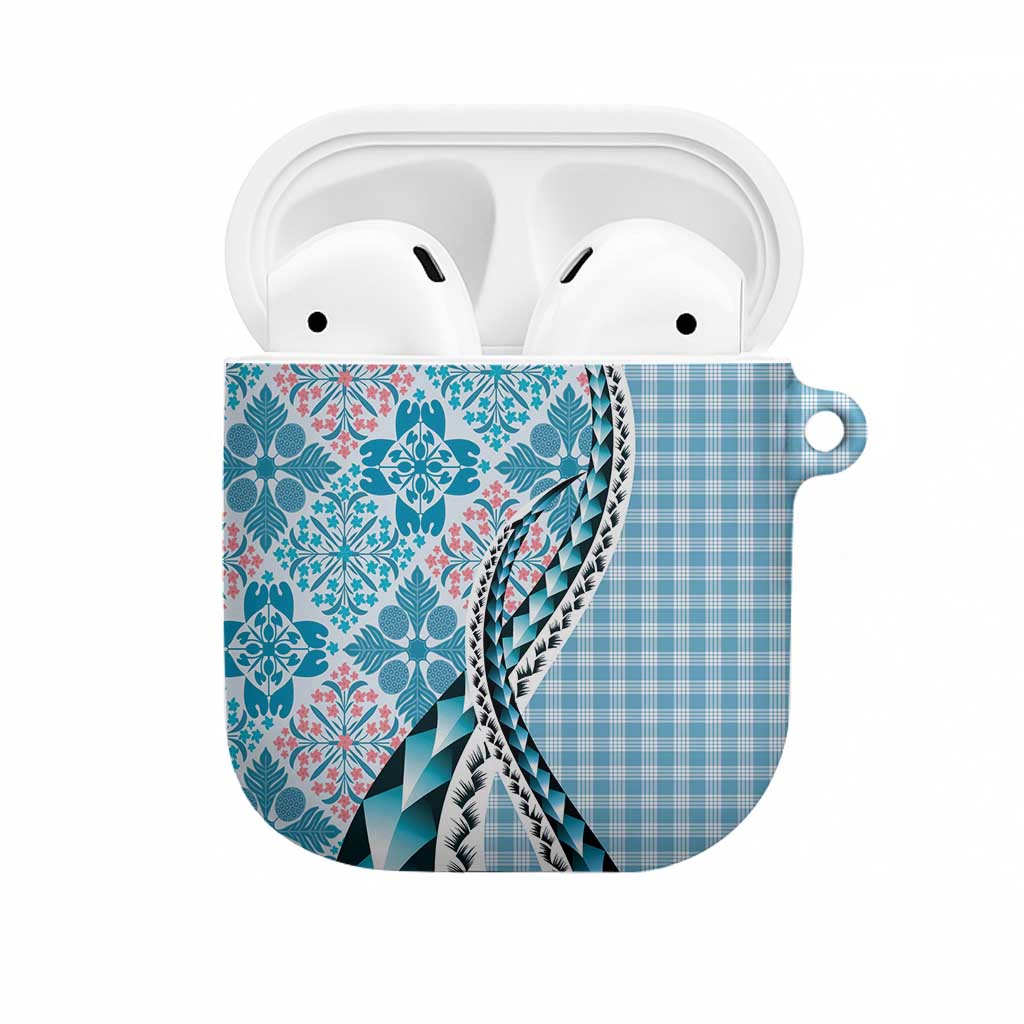 Aloha Vintage Palaka Floral Hawaiian Quilt AirPods Case Uliuli Motif - Polynesian Pride