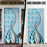 Aloha Vintage Palaka Floral Hawaiian Quilt Door Cover Uliuli Motif - Polynesian Pride