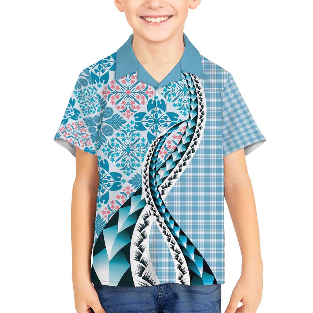 Aloha Vintage Palaka Floral Hawaiian Quilt Hawaiian Shirt Uliuli Motif - Polynesian Pride