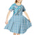 Aloha Vintage Palaka Floral Hawaiian Quilt Kid Short Sleeve Dress Uliuli Motif - Polynesian Pride