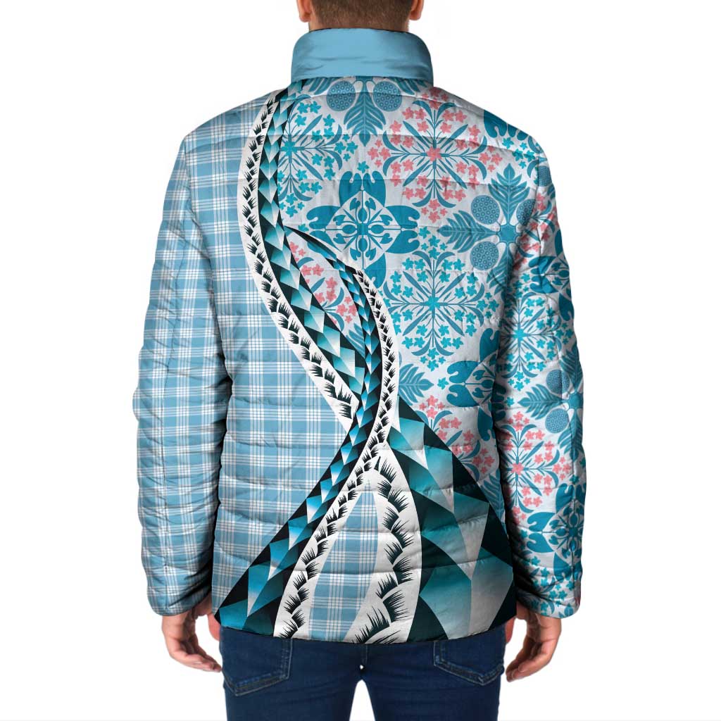Aloha Vintage Palaka Floral Hawaiian Quilt Padded Jacket Uliuli Motif - Polynesian Pride