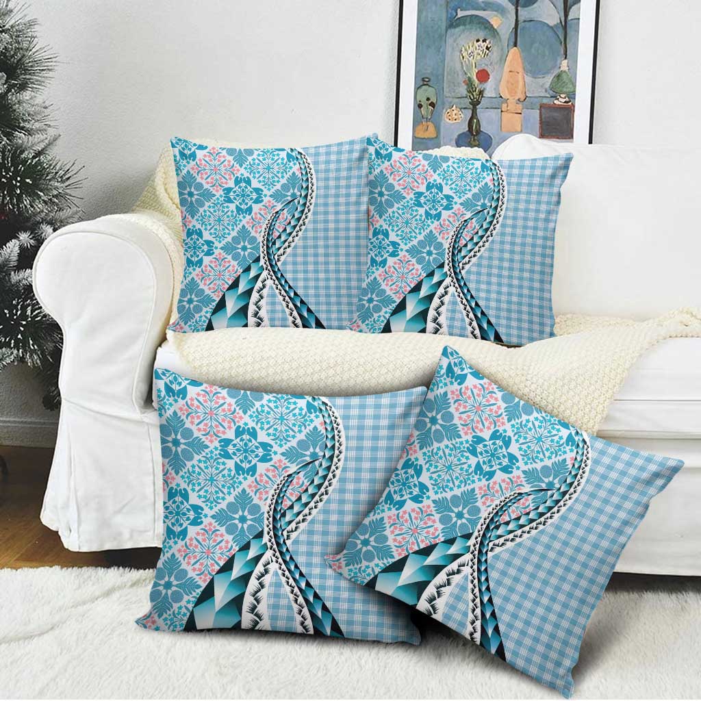 Aloha Vintage Palaka Floral Hawaiian Quilt Pillow Cover Uliuli Motif - Polynesian Pride