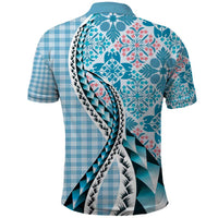 Aloha Vintage Palaka Floral Hawaiian Quilt Polo Shirt Uliuli Motif - Polynesian Pride