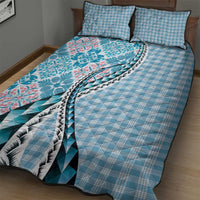 Aloha Vintage Palaka Floral Hawaiian Quilt Quilt Bed Set Uliuli Motif - Polynesian Pride