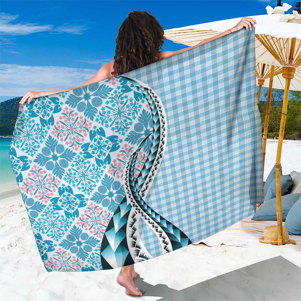 Aloha Vintage Palaka Floral Hawaiian Quilt Sarong Uliuli Motif - Polynesian Pride