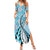 Aloha Vintage Palaka Floral Hawaiian Quilt Summer Maxi Dress Uliuli Motif - Polynesian Pride