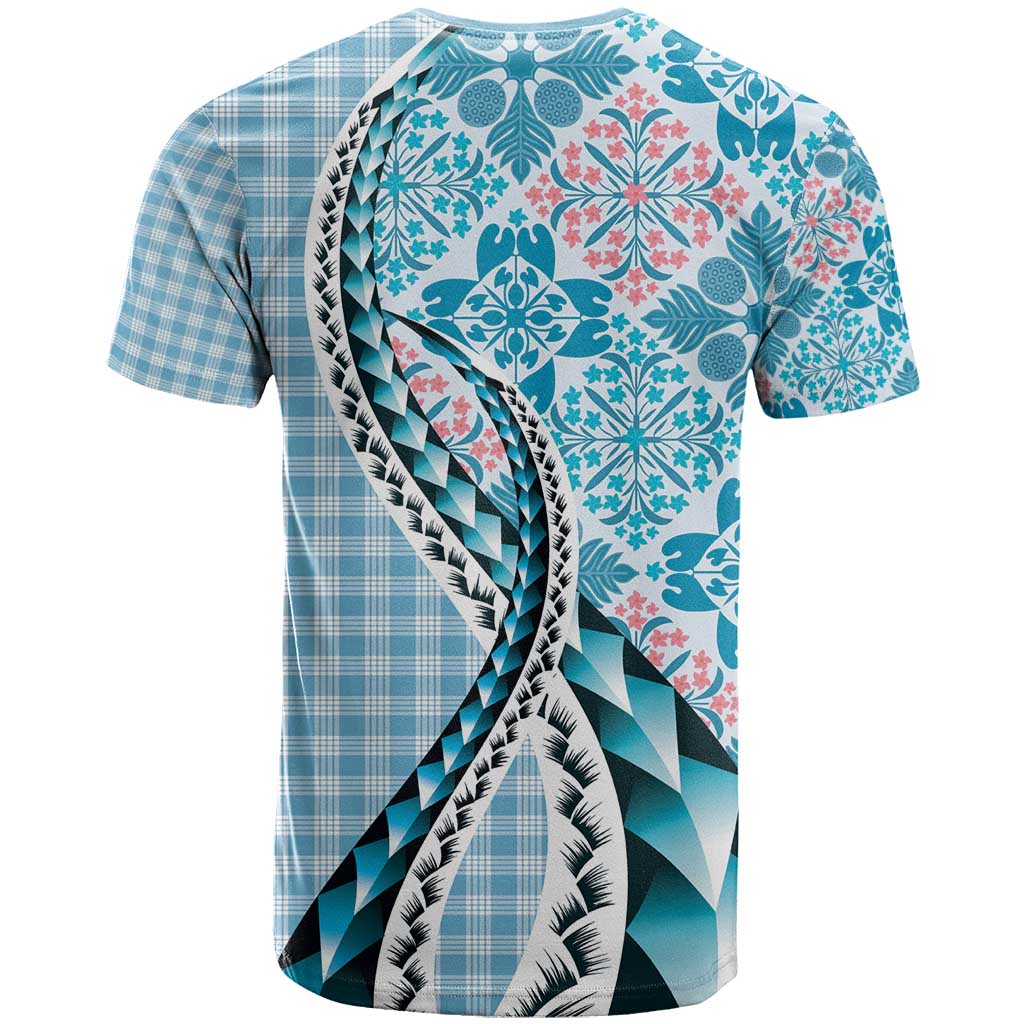 Aloha Vintage Palaka Floral Hawaiian Quilt T Shirt Uliuli Motif - Polynesian Pride