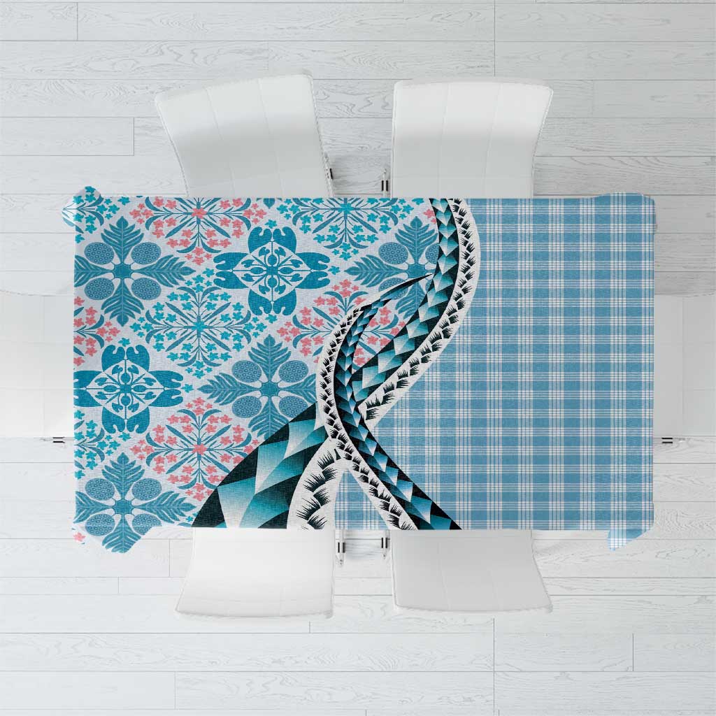 Aloha Vintage Palaka Floral Hawaiian Quilt Tablecloth Uliuli Motif - Polynesian Pride