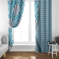 Aloha Vintage Palaka Floral Hawaiian Quilt Window Curtain Uliuli Motif - Polynesian Pride