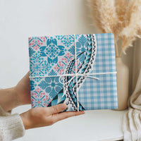 Aloha Vintage Palaka Floral Hawaiian Quilt Wrapping Paper Uliuli Motif - Polynesian Pride