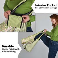 Aloha Vintage Palaka Floral Hawaiian Quilt Grocery Bag Omaomao Motif - Polynesian Pride