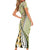 Aloha Vintage Palaka Floral Hawaiian Quilt Short Sleeve Bodycon Dress Omaomao Motif - Polynesian Pride