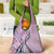 Aloha Vintage Palaka Floral Hawaiian Quilt Grocery Bag Akala Motif - Polynesian Pride