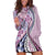 Aloha Vintage Palaka Floral Hawaiian Quilt Hoodie Dress Akala Motif - Polynesian Pride