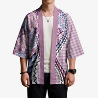 Aloha Vintage Palaka Floral Hawaiian Quilt Kimono Akala Motif - Polynesian Pride