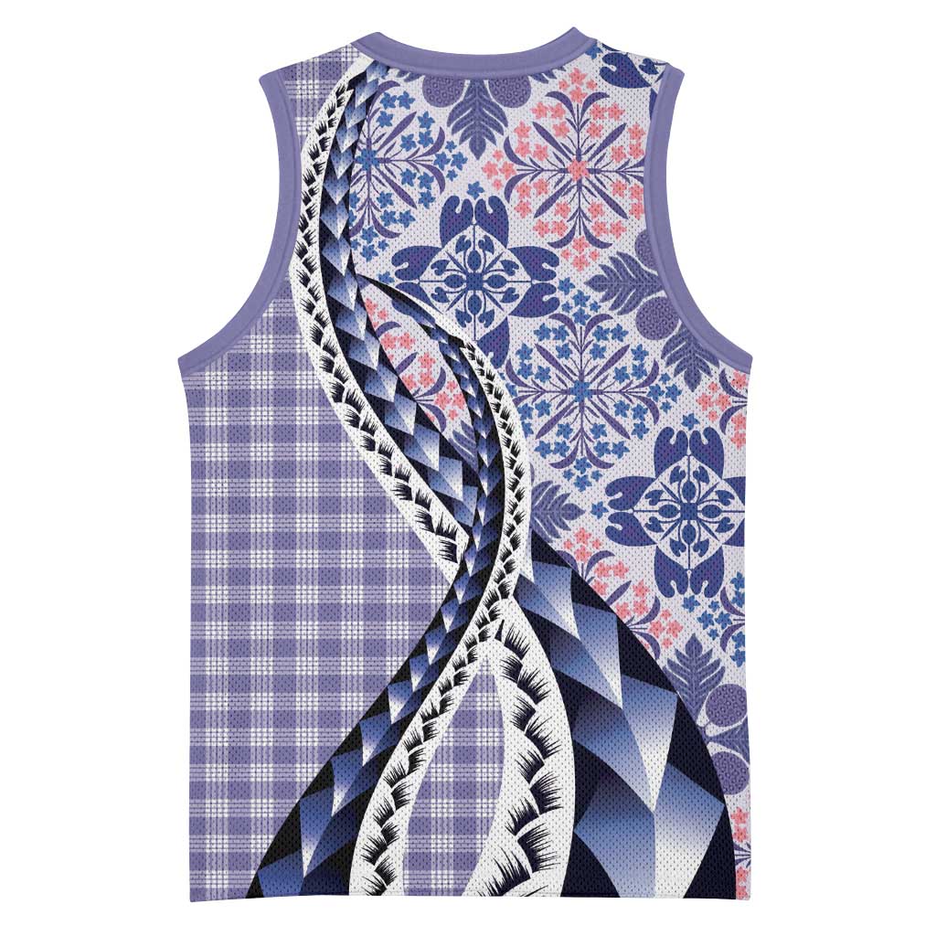 Aloha Vintage Palaka Floral Hawaiian Quilt Basketball Jersey Poni Motif - Polynesian Pride