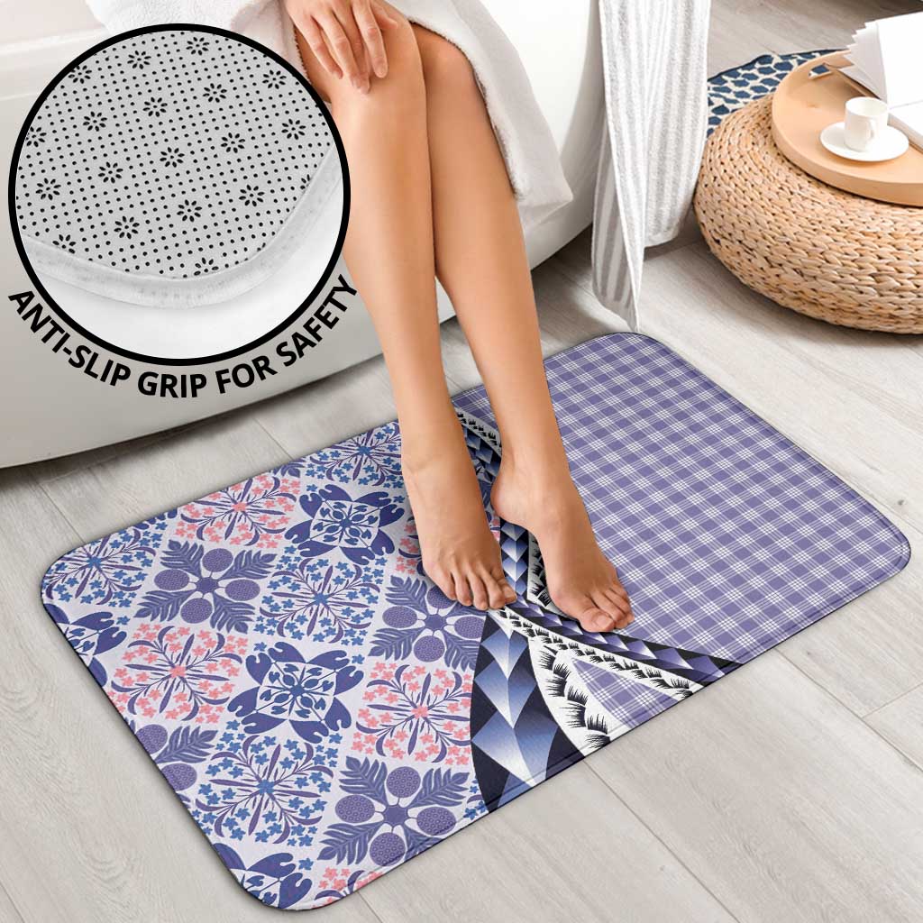 Aloha Vintage Palaka Floral Hawaiian Quilt Bathroom Set Poni Motif - Polynesian Pride