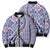 Aloha Vintage Palaka Floral Hawaiian Quilt Bomber Puffer Jacket Poni Motif - Polynesian Pride