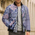 Aloha Vintage Palaka Floral Hawaiian Quilt Bomber Puffer Jacket Poni Motif - Polynesian Pride