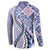Aloha Vintage Palaka Floral Hawaiian Quilt Button Sweatshirt Poni Motif - Polynesian Pride