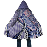 Aloha Vintage Palaka Floral Hawaiian Quilt Cloak Poni Motif - Polynesian Pride